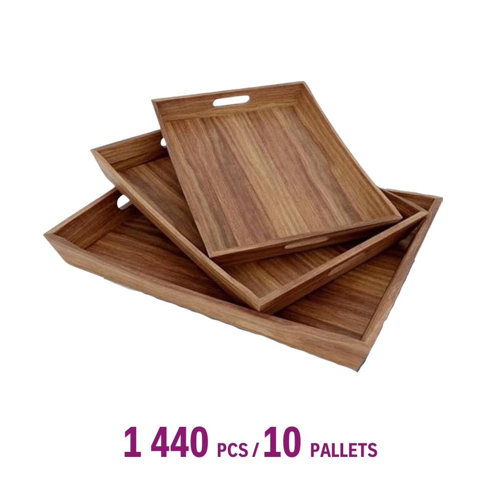 Set de 3 plateaux rectangulaires