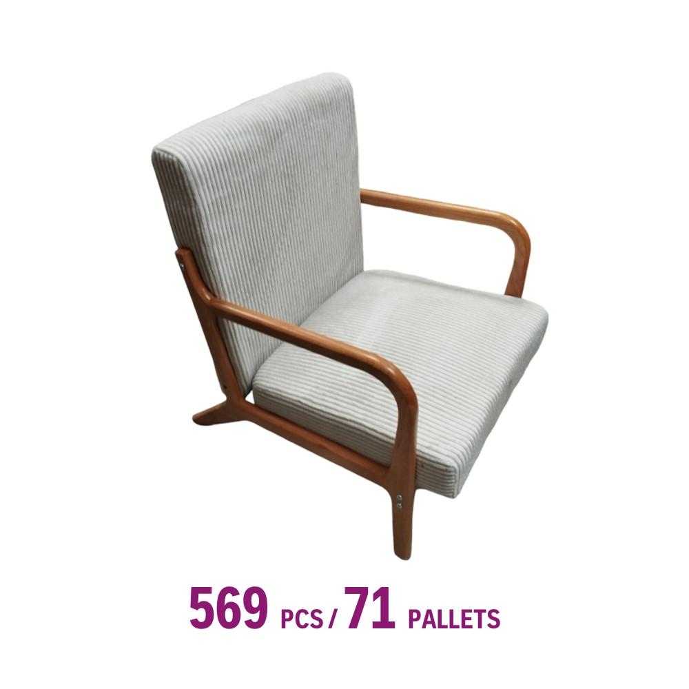 Fauteuil en velours côtelé